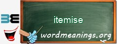 WordMeaning blackboard for itemise